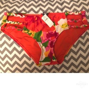 Pretty Aerie bikini bottoms, coral red color